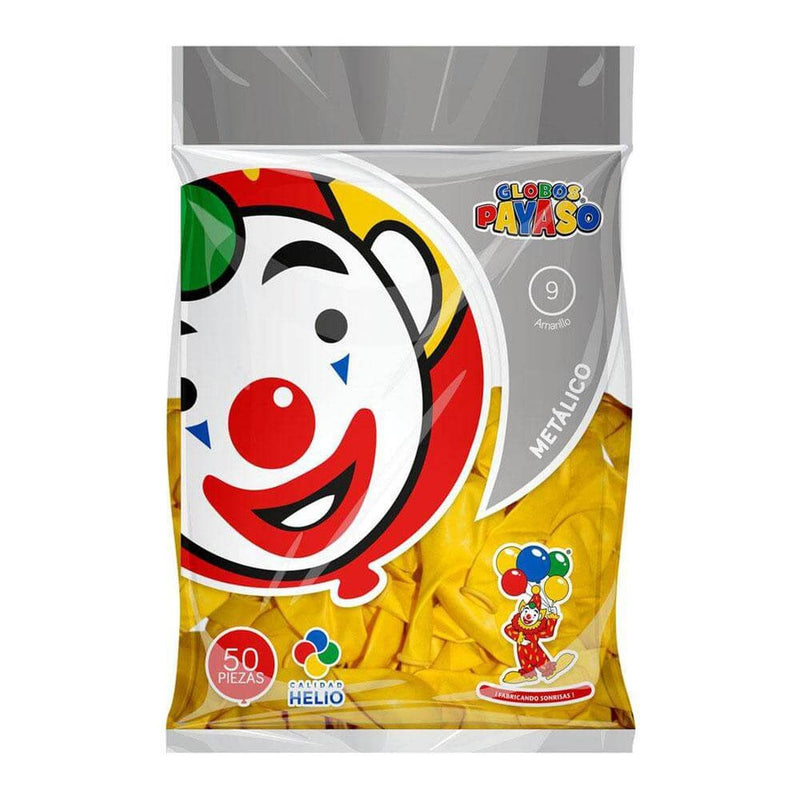 Payaso FABRICAS SELECTAS DEL CENTRO, S.A. DE C.V. BOLSA C/50 GLOBOS PAYASO METALICO