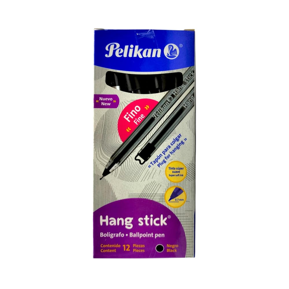 Pelikan PELIKAN MEXICO, S.A. DE C.V. BOLIGRAFO HANG STICK 0.7MM C/12PZ NEGRA