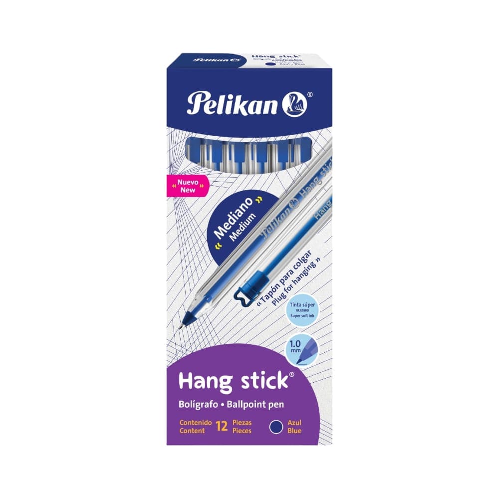 Pelikan PELIKAN MEXICO, S.A. DE C.V. BOLIGRAFO HANG STICK 1MM C/12PZ AZUL