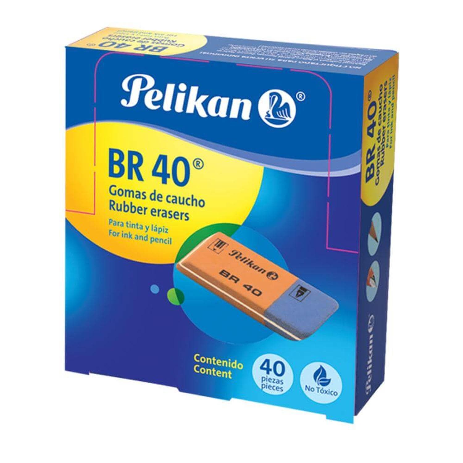 Rubber Eraser Pelikan Br40 Eraser Pelikan Rubber Eraser Red/Blue