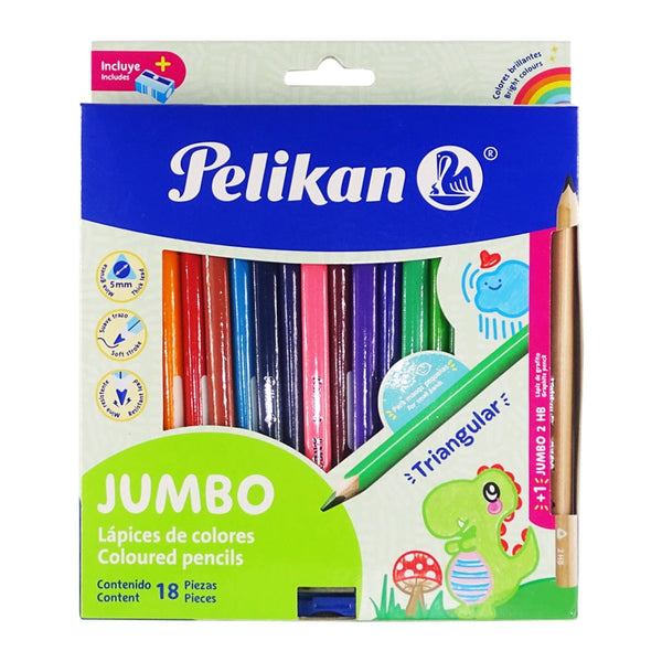 Pelikan PELIKAN MEXICO, S.A. DE C.V. LAPIZ COLORES PELIKAN TRIANGULAR JUMBO C/18PZ