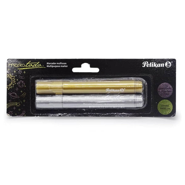 Pelikan PELIKAN MEXICO, S.A. DE C.V. MARCADOR  MARKATODO MET. C/2PZ ORO-PLATA