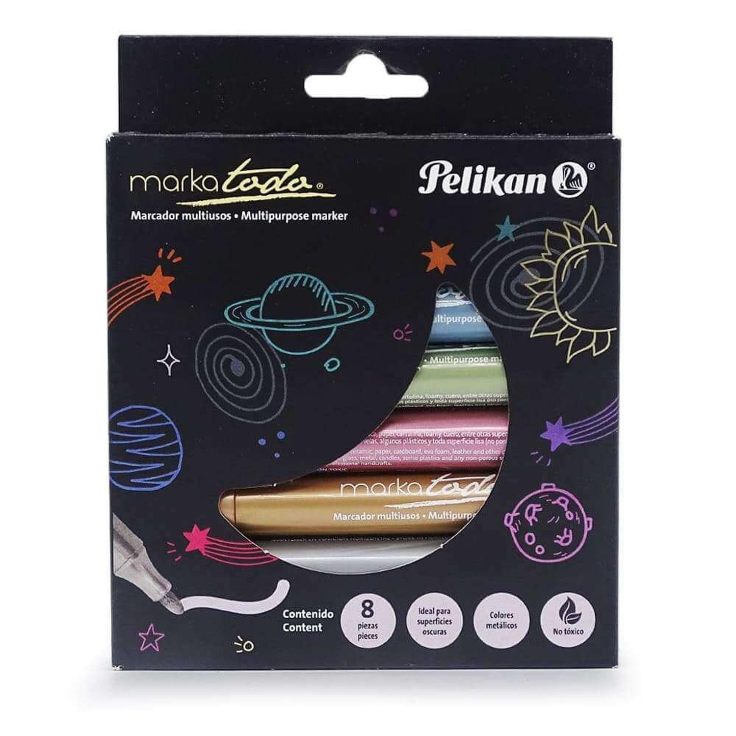 Pelikan PELIKAN MEXICO, S.A. DE C.V. MARCADOR PELIKAN MULTIUSOS MARKATODO METALICO C/8PZ