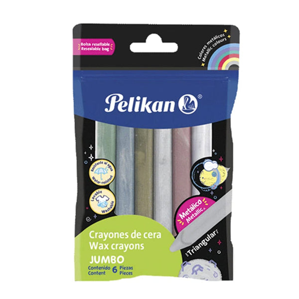 Pelikan PELIKAN MEXICO, S.A. DE C.V. PELICRAYON JUMBO TRIANGULAR C/6PZ METALICOS