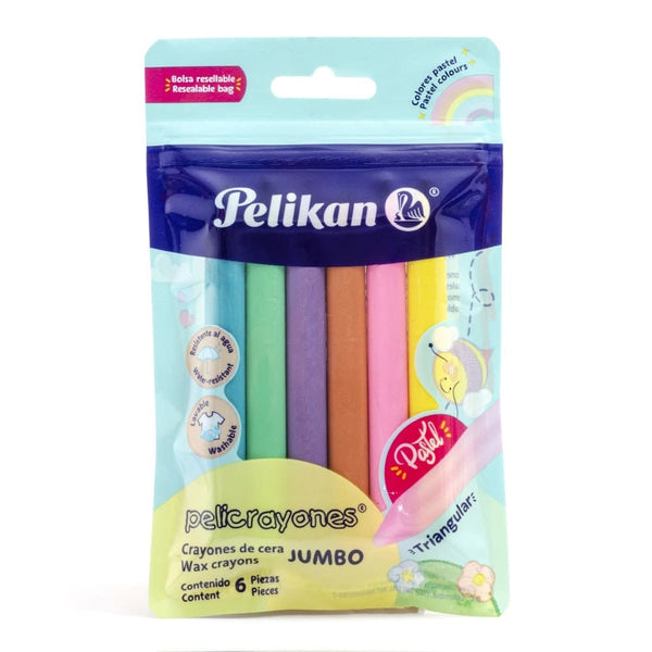 Pelikan PELIKAN MEXICO, S.A. DE C.V. PELICRAYON JUMBO TRIANGULAR C/6PZ PASTEL