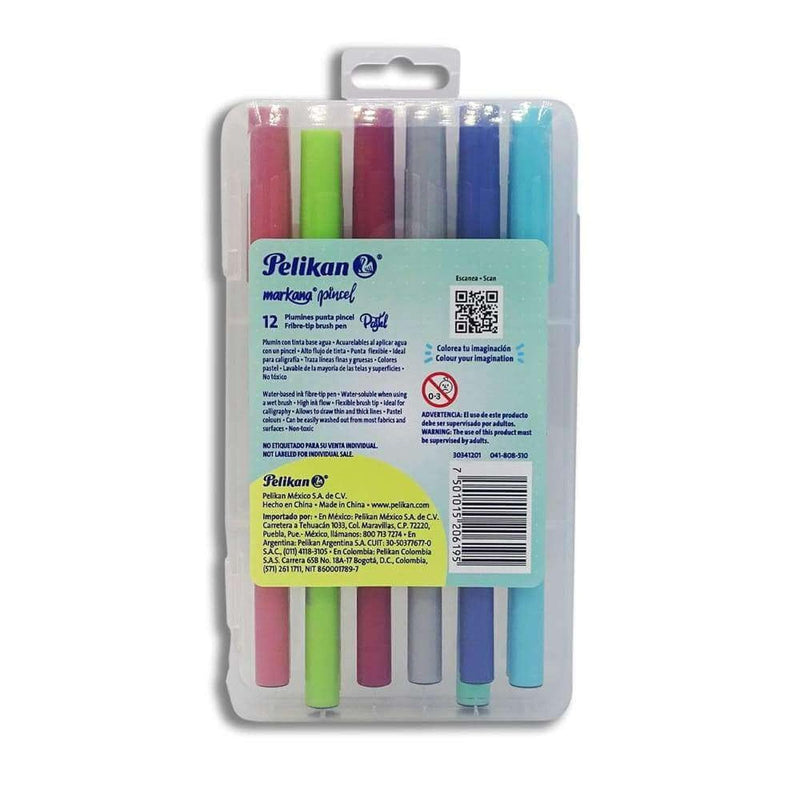 Pelikan PELIKAN MEXICO, S.A. DE C.V. PINCEL MARKANA C/12PZ SURTIDO PASTEL PELIKAN