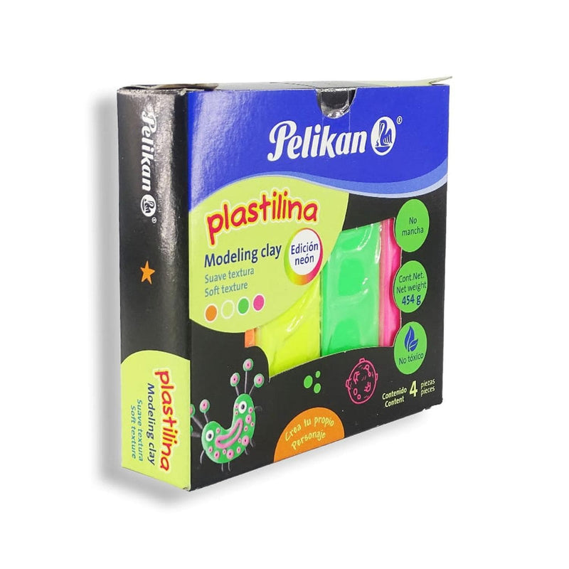 Pelikan PELIKAN MEXICO, S.A. DE C.V. PLASTILINA PELIKAN 454G C/4 BARRAS NEON