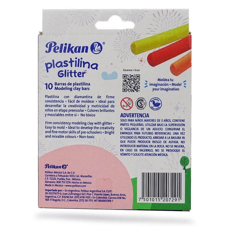 Pelikan PELIKAN MEXICO, S.A. DE C.V. PLASTILINA PELIKAN C/10PZ GLITTER