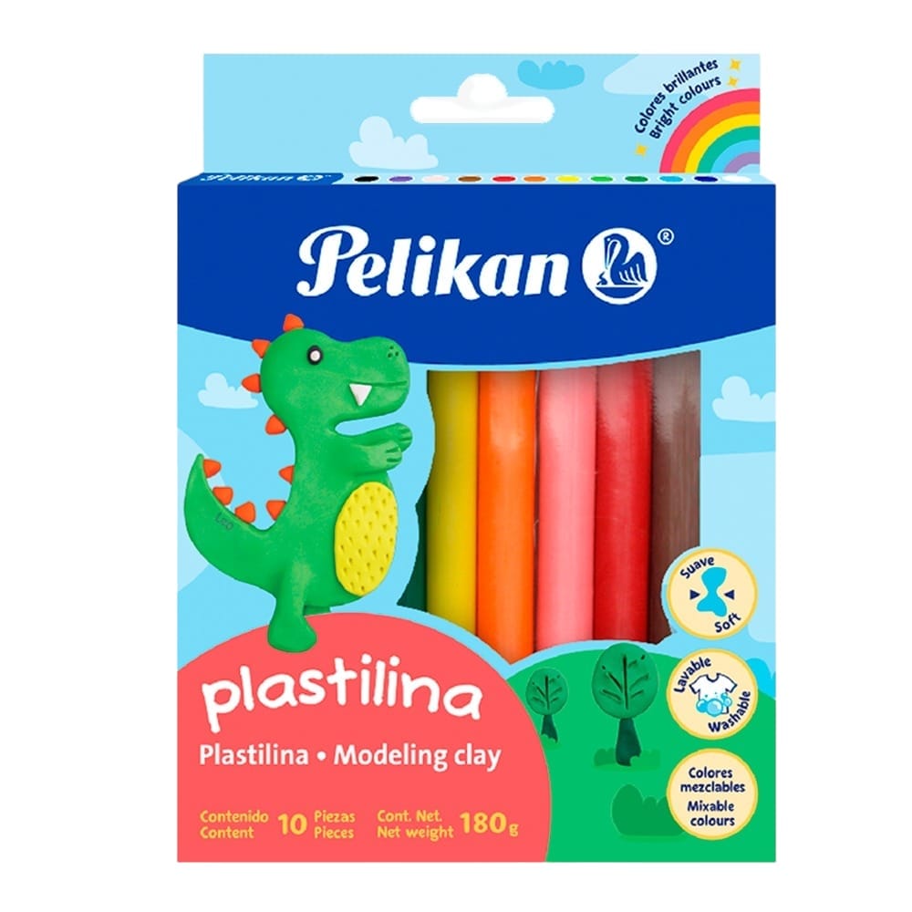 Pelikan PELIKAN MEXICO, S.A. DE C.V. PLASTILINA PELIKAN C/10PZ SURTIDOS