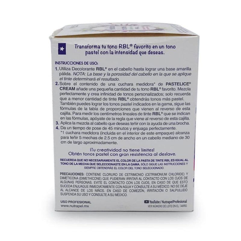 RBL COMERCIAL FRADE, S.A. DE C.V. CREMA RBL 360GR PARA OBTENER TONOS PASTEL