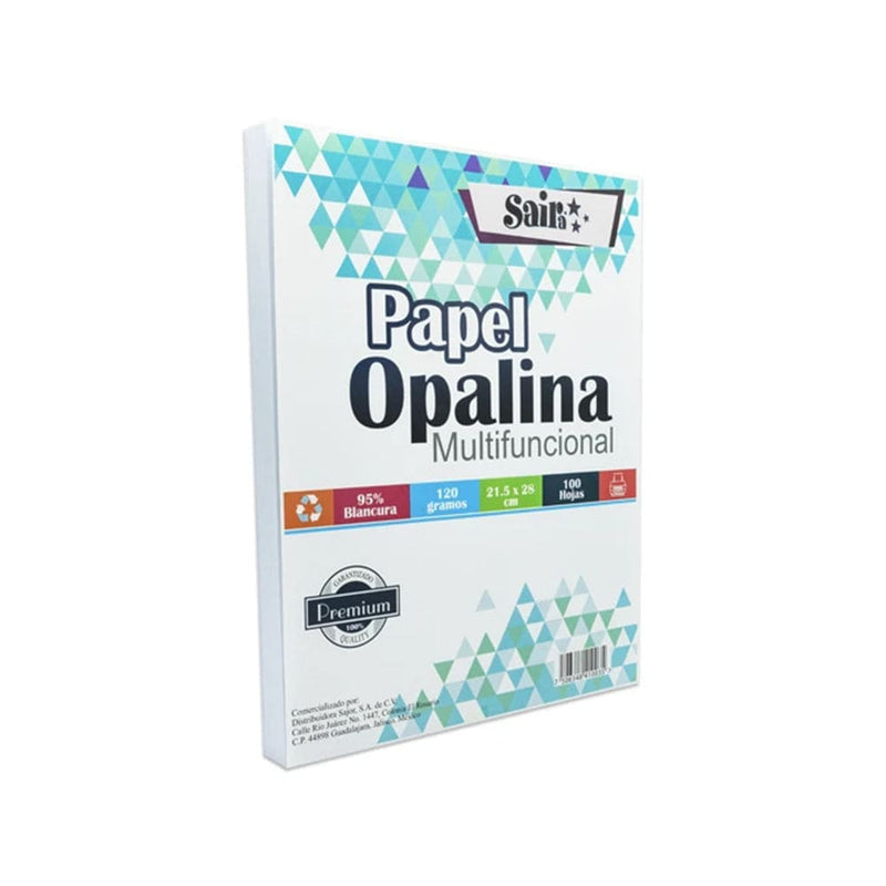 Sajor DISTRIBUIDORA SAJOR, S.A. DE C.V. PAPEL OPALINA CARTA C/100PZ BLANCA