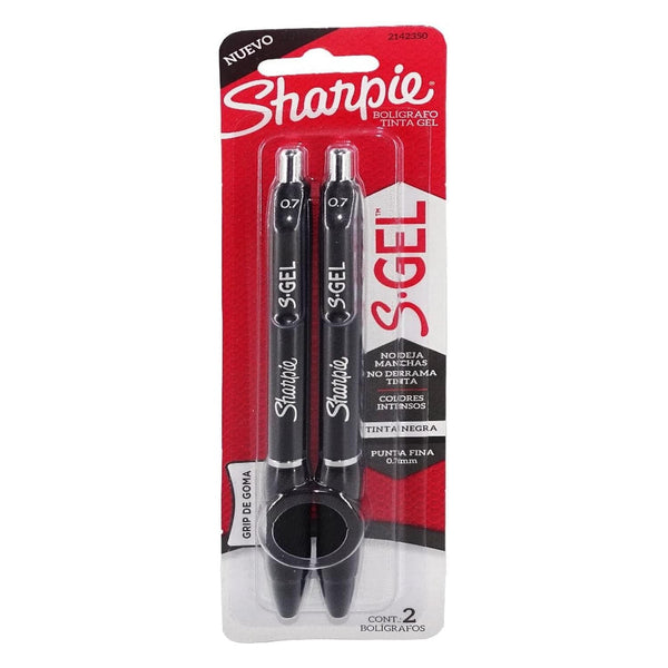 Sharpie NEWELL BRANDS DE MEXICO, S.A. DE C.V. BOLIGRAFO SHARPIE GEL P.FINO 0.7MM C/2PZ NEGRO