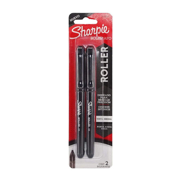 Sharpie NEWELL BRANDS DE MEXICO, S.A. DE C.V. BOLIGRAFO SHARPIE ROLLER P.FINO C/2PZ NEGRO