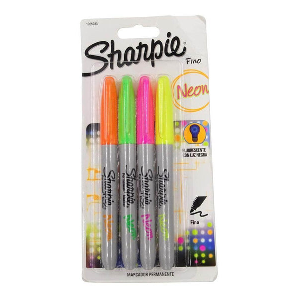 Sharpie NEWELL BRANDS DE MEXICO, S.A. DE C.V. MARCADOR SHARPIE FINO NEON C/4PZ