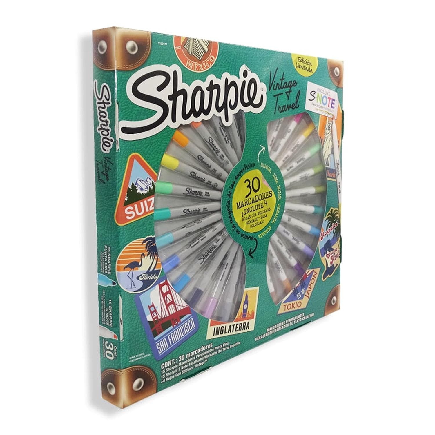 Sharpie NEWELL BRANDS DE MEXICO, S.A. DE C.V. MARCADOR SHARPIE FINO VINTAGE TRAVEL C/30PZ