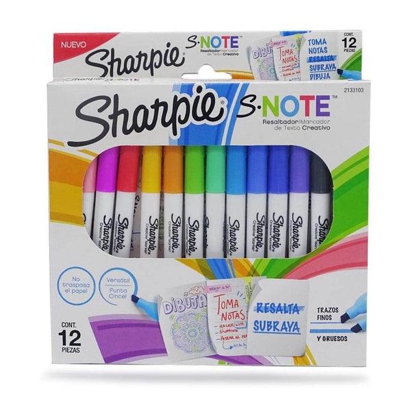 Sharpie NEWELL BRANDS DE MEXICO, S.A. DE C.V. RESALTADOR SHARPIE S-NOTE C/12PZ SURTIDO