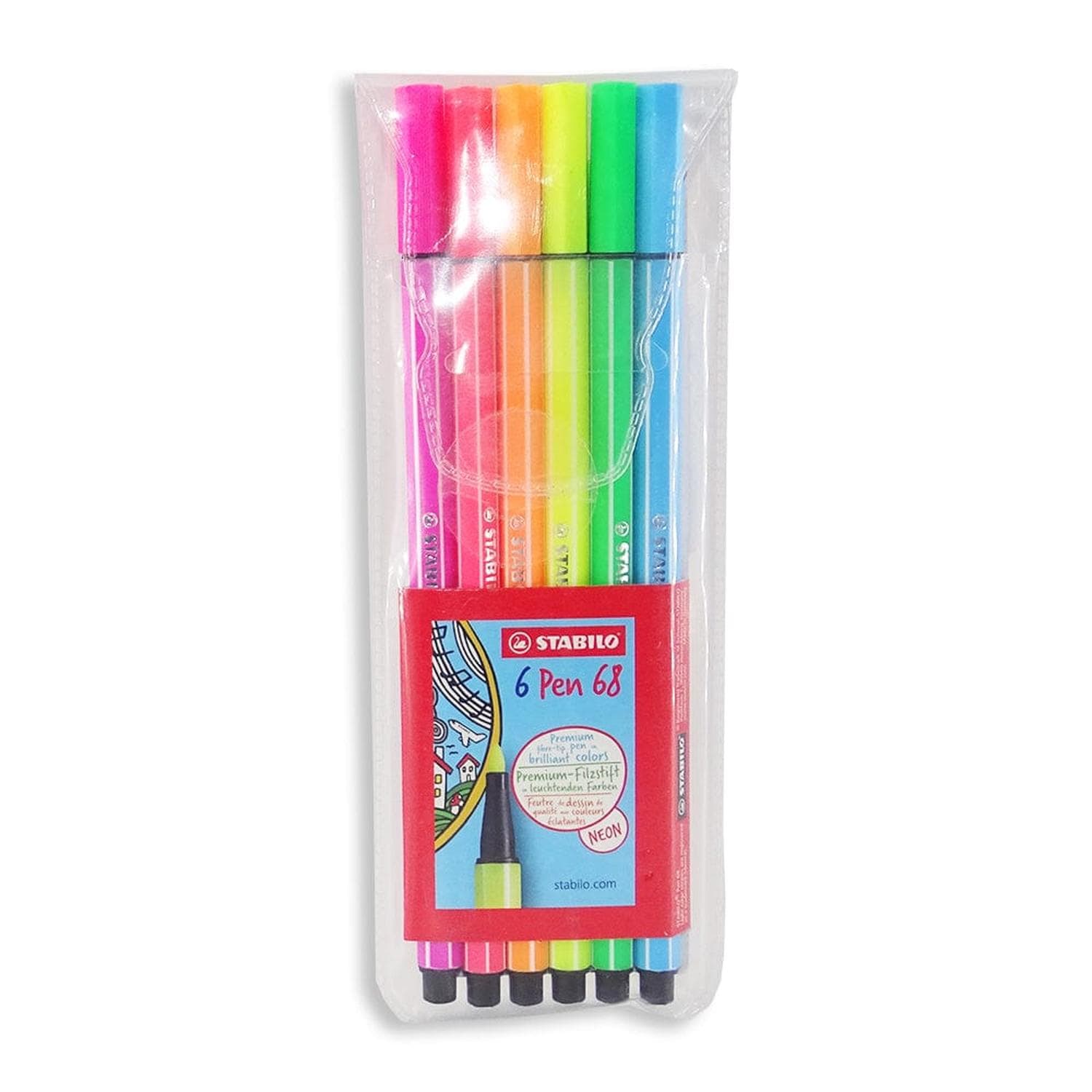 Stabilo LA ESTILOGRAFICA, SA DE CV ROTULADORES STABILO PEN 68 CON 6PZ COLORES NEON