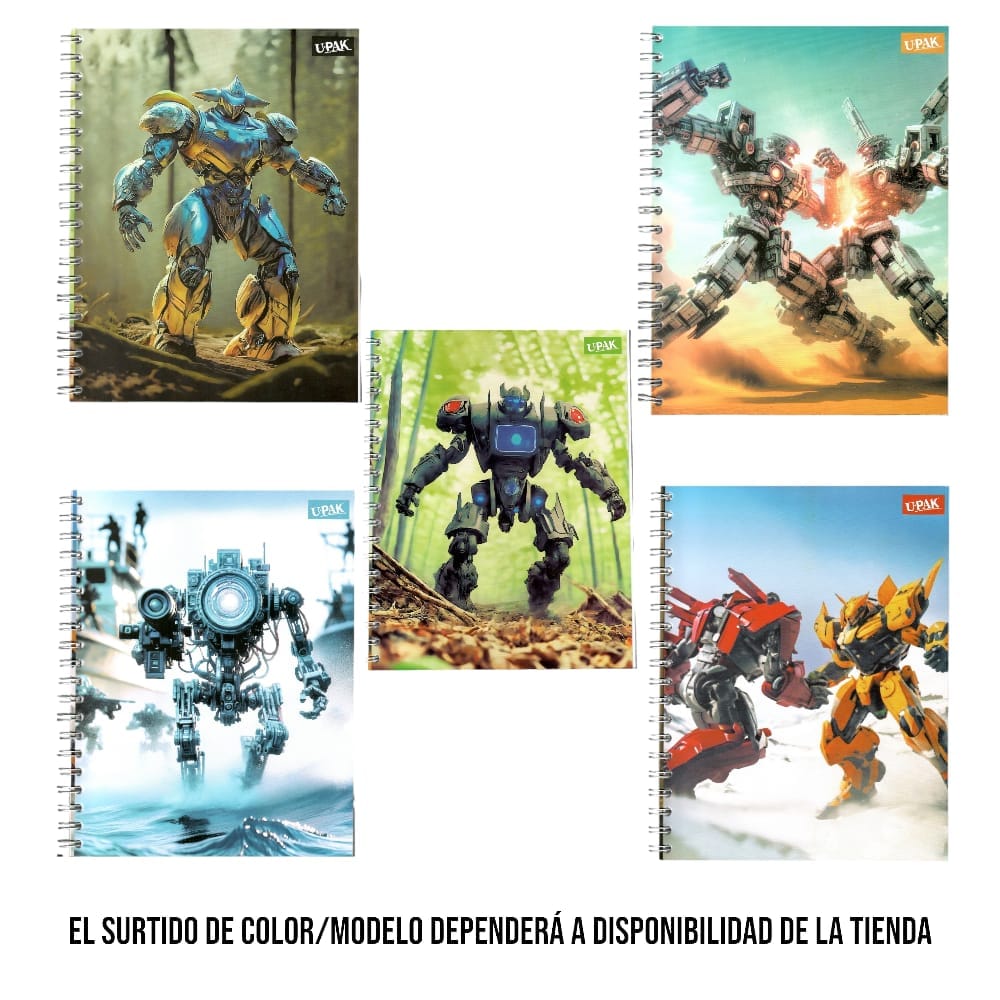 Upak UPAK, CORPORACION IMPRESORA, SA DE CV CUADERNO GLADIADOR C/100H C7 ROBOTS