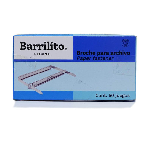 Barrilito GOBA INTERNACIONAL, S.A. DE C.V. BROCHE PARA ARCHIVO 8CM C/50PZ BARRILITO