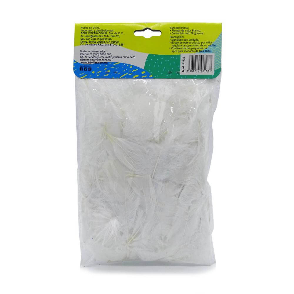 Barrilito GOBA INTERNACIONAL, S.A. DE C.V. PLUMAS DE COLORES BARRILITO C/18GR BLANCO