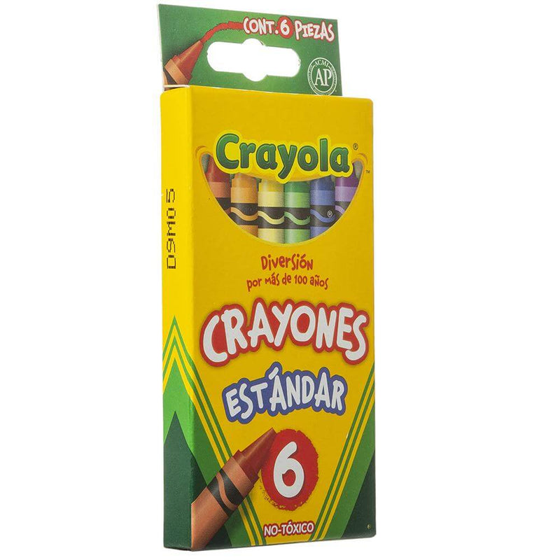 Crayola BINNEY & SMITH MEXICO, S.A. DE C.V. 6 CRAYONES ESTANDAR CRAYOLA