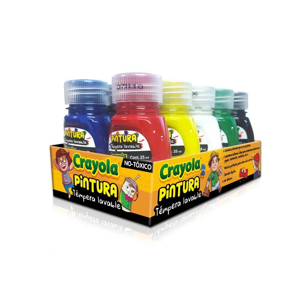 Pintura para dedos Crayola lavable 4 pzas de 147 ml c/u
