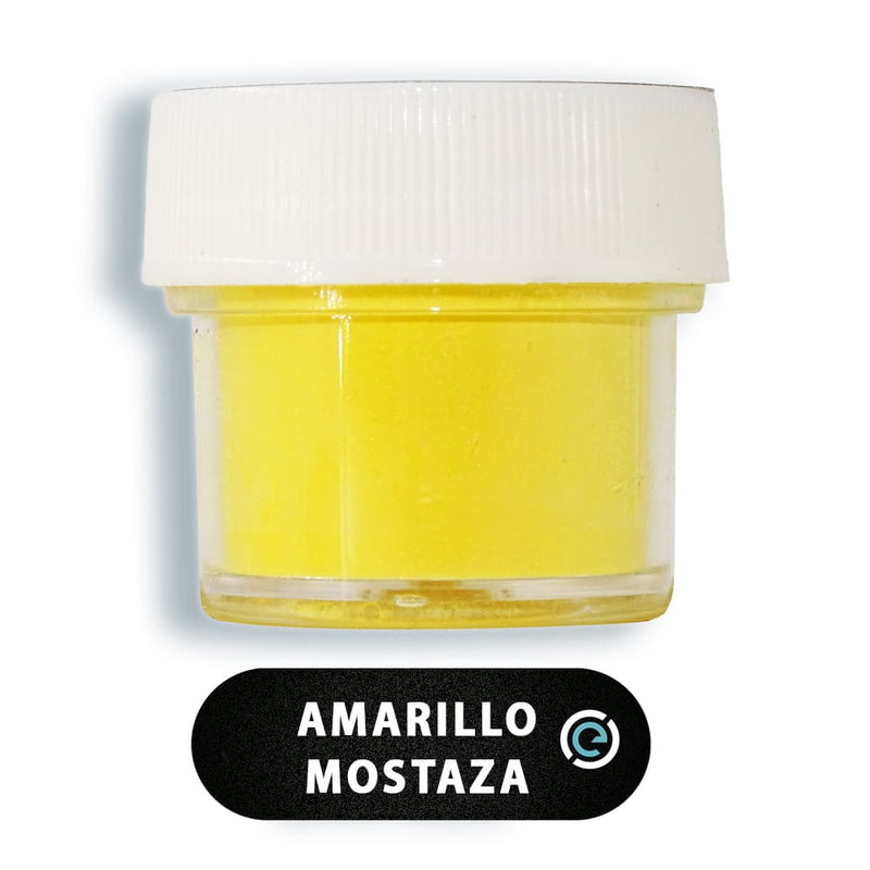 E-Quatro MODA BELLEZA Y ARTE, S.A. DE C.V. POLVO DE COLOR 1/4OZ E-QUATRO TONO 05 AMARILLO MOSTAZA