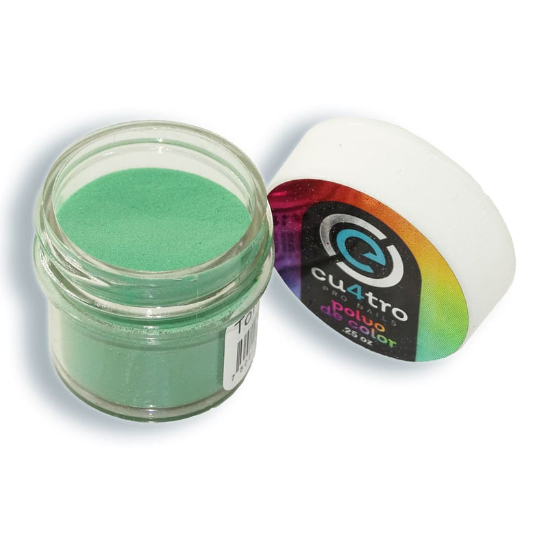 E-Quatro MODA BELLEZA Y ARTE, S.A. DE C.V. POLVO DE COLOR 1/4OZ E-QUATRO TONO 18 VERDE PINO