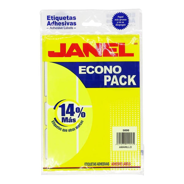 Janel JANEL, S.A. DE C.V. ETIQUETA JANEL ECONOPACK 50X00 AMARILLO