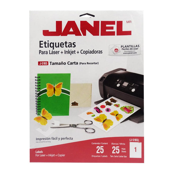 Janel JANEL, S.A. DE C.V. ETIQUETA LASER #5165 CARTA C/25H JANEL