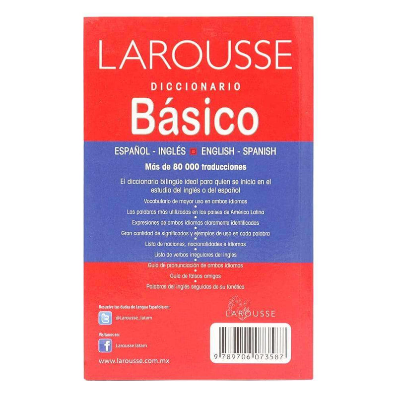 Larousse EDICIONES LAROUSSE, S.A. DE C.V. DICCIONARIO LAROUSSE INGLES-ESPAÑOL