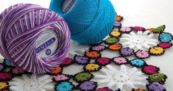 Arte en Casa-Hilo de algodón crochet Amigulove CISNE 100gr.=170mts color  Azul Sereno 00121