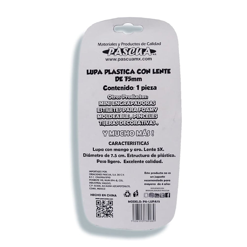 LUPA PLASTICA PASCUA 75MM