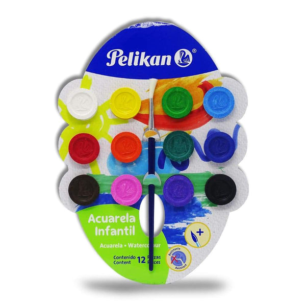 Pelikan PELIKAN MEXICO, S.A. DE C.V. ACUARELA INFANTIL PELIKAN C/12+2PZ