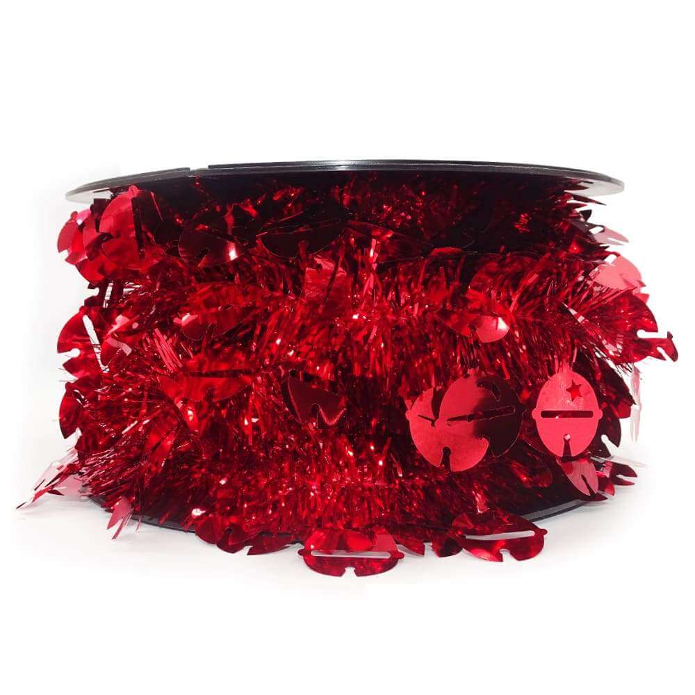 Santa´s Land JANEL (SANTA'S LAND), S.A. DE C.V. ROJO GUIRNALDA METALICA DOBLE CASCABEL #7 20M COLORES A ELEGIR