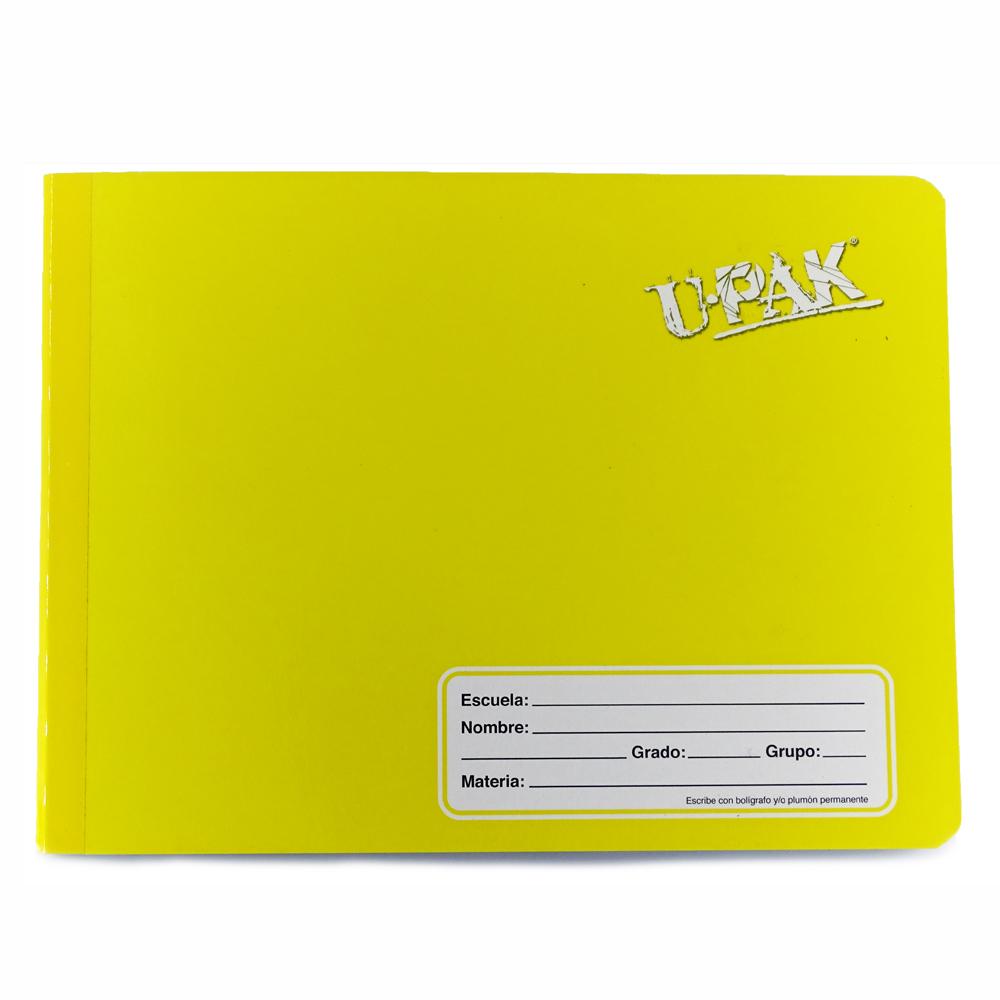 Upak UPAK, CORPORACION IMPRESORA, SA DE CV AMARILLO CUADERNO COSIDO UPAK F.ITALIANA 100HJ DOBLE RAYA.
