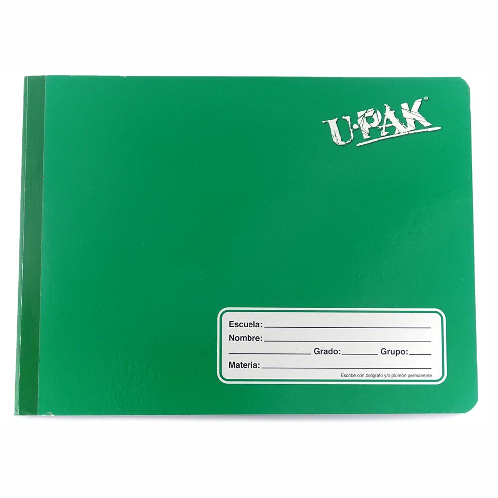 Upak UPAK, CORPORACION IMPRESORA, SA DE CV VERDE CUADERNO COSIDO UPAK F.ITALIANA 100HJ DOBLE RAYA.