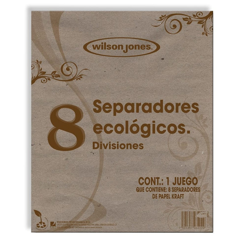 Wilson Jones ACCO MEXICANA, S.A. DE C.V. SEPARADOR WILSON JONES ECOLOGICO 8 DIVISIONES
